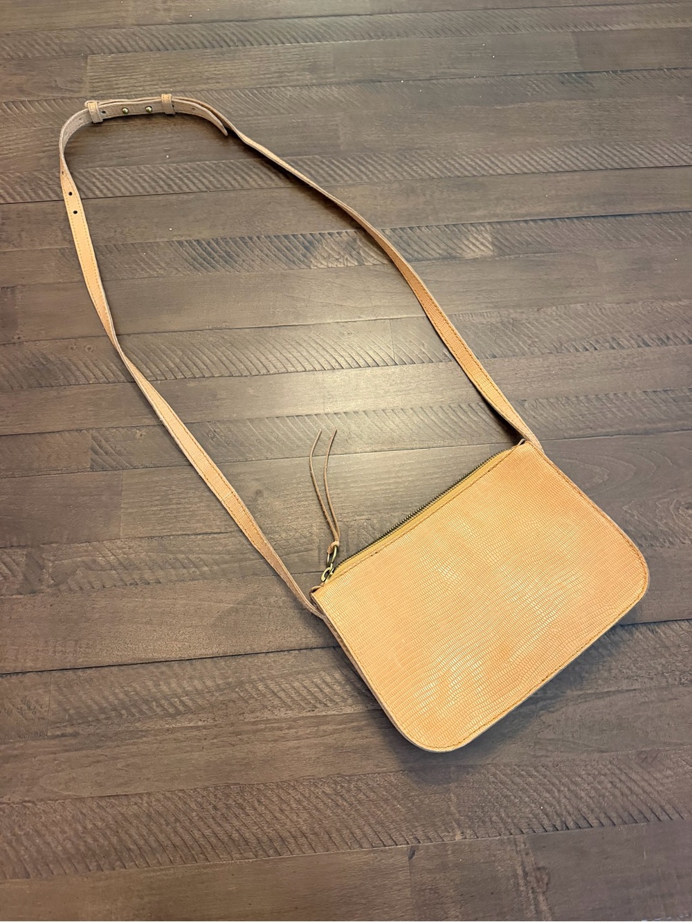 Madewell leather Crossbody Bag in Light Tan